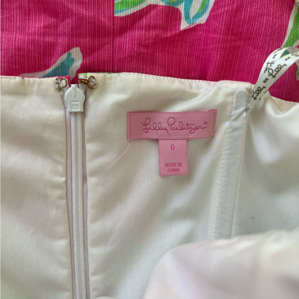 Lilly Pulitzer Hot Pink Strapless Mini Dress!